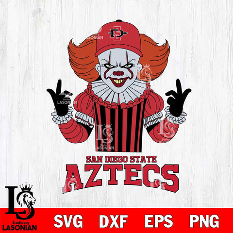 San Diego State Aztecs Pennywise Horror Sport 8 Svg Eps Dxf Png File, Digital Download