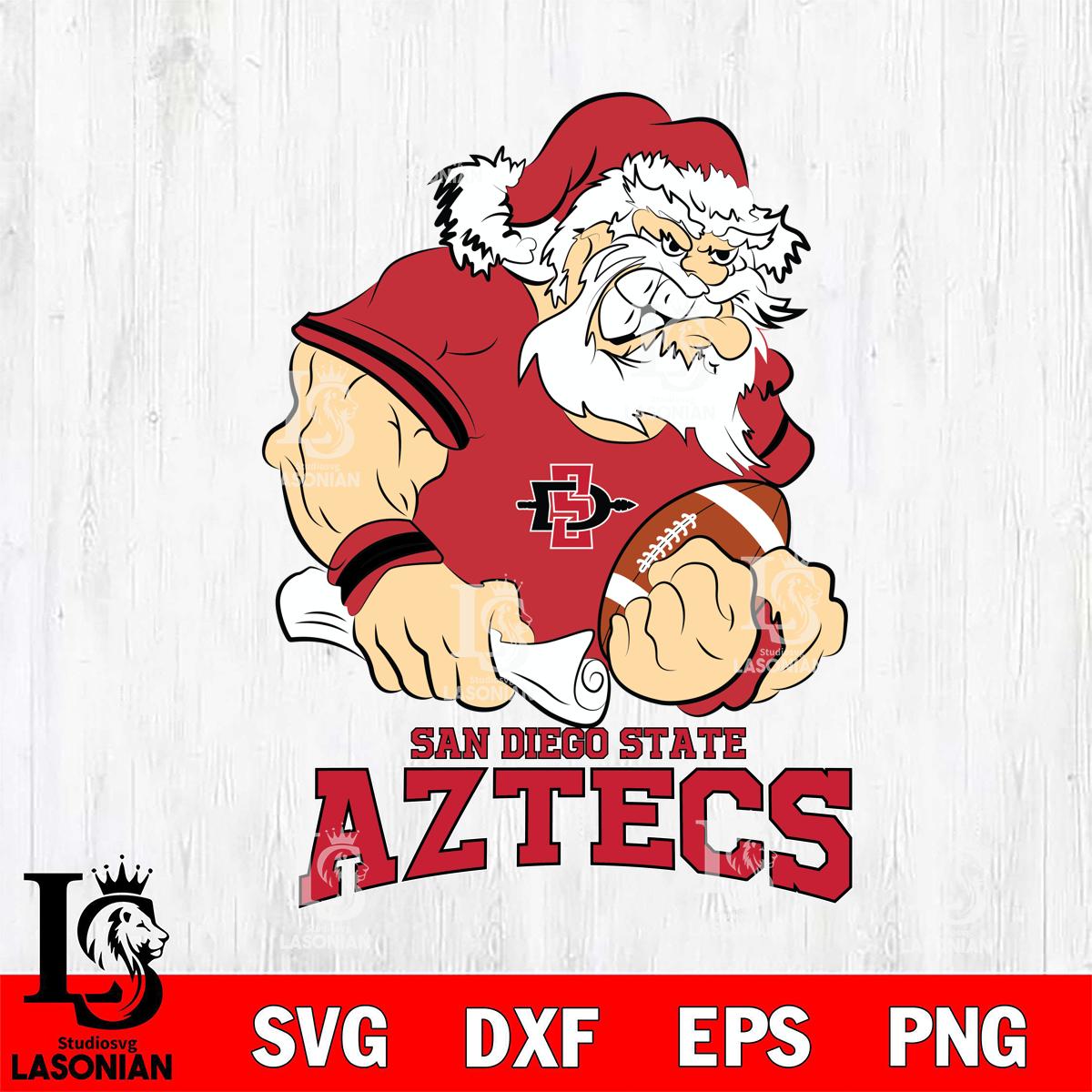 San Diego State Aztecs Santa Claus Angry – lasoniansvg