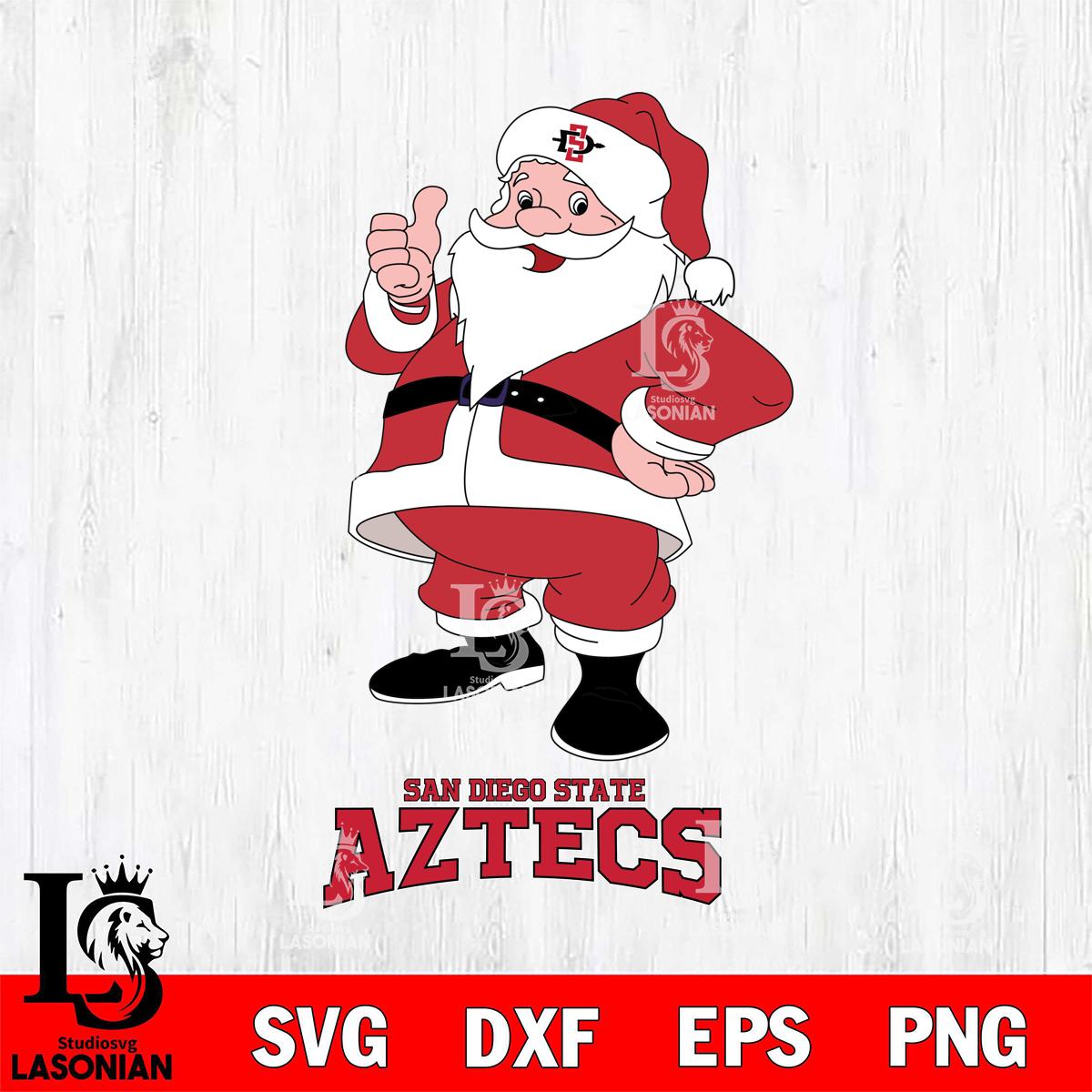 San Diego State Aztecs Santa claus – lasoniansvg