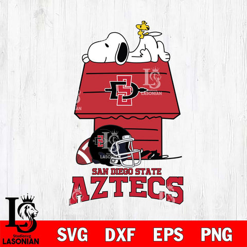 San Diego State Aztecs Snoopy Chill Football SVG DXF EPS PNG FILE,Snoopy File Cut, NCAA Digital Download,Instant Download,Christmas Silhouette