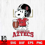 San Diego State Aztecs Snoopy Player Football SVG DXF EPS PNG FILE,Snoopy File Cut, NCAA Digital Download,Instant Download,Christmas Silhouette