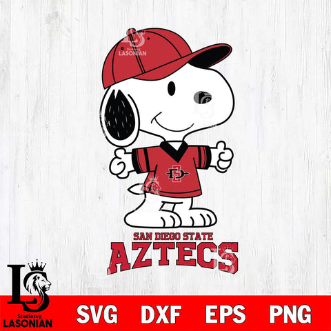 San Diego State Aztecs Snoopy football SVG DXF EPS PNG FILE,Snoopy File Cut, NCAA Digital Download,Instant Download,Christmas Silhouette