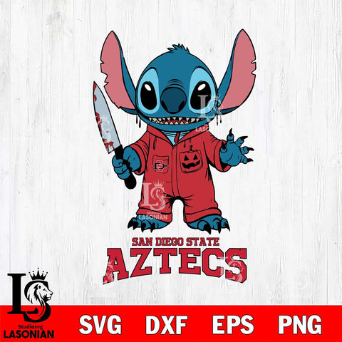 San Diego State Aztecs Stitch Horror 2 Svg Eps Dxf Png File, NCAA svg, Digital Download, Instant Download