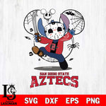 San Diego State Aztecs Stitch jason voorhees Halloween Svg Eps Dxf Png File, Digital Download, Instant Download