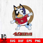 San Francisco 49ers Bandit Heeler Rugby Svg Eps Dxf Png File, Digital Download ,Instant Download, Cricut File