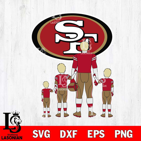 San Francisco 49ers Best Dad Ever , father day , DAD NFL 2 Svg Eps Dxf Png File, Digital Download, Instant Download
