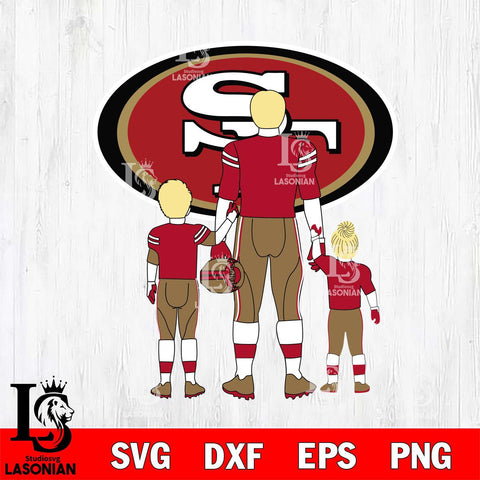 San Francisco 49ers Best Dad Ever , father day , DAD NFL 3 Svg Eps Dxf Png File, Digital Download, Instant Download