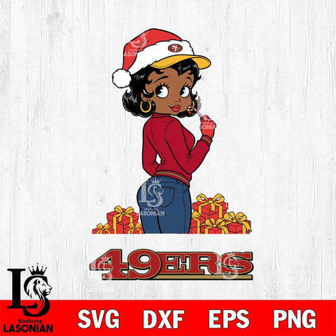 San Francisco 49ers Betty Boop Back File Cut, NFL SVG DXF EPS PNG PDF File, Digital Download , Criucut , Silhouette