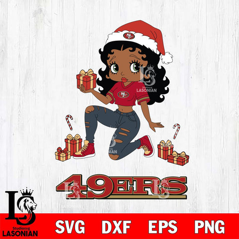 San Francisco 49ers Betty Boop Gift File Cut, NFL SVG DXF EPS PNG PDF File, Digital Download , Criucut , Silhouette
