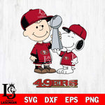 San Francisco 49ers Charlie Brown and Snoopy Champions Svg Eps Dxf Png File, NFL svg , Digital Download , Instant Download, Cricut File