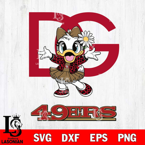 San Francisco 49ers Dolce And Gabbana Daisy Duck Disney Svg Eps Dxf Png File, Digital Download, Instant Download