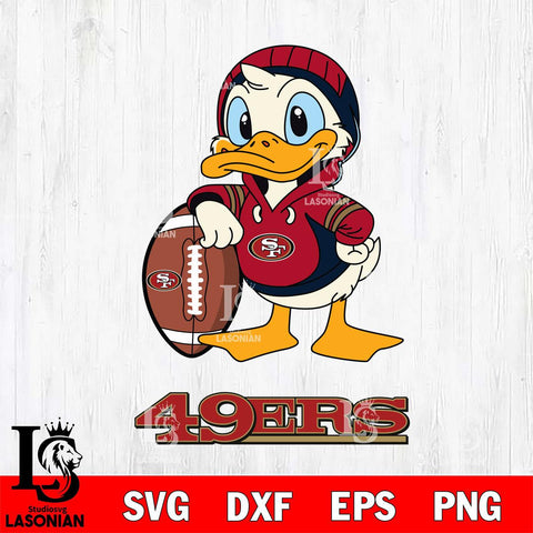 San Francisco 49ers Donald Duck Cool Sport Cricut, NFL SVG DXF EPS PNG FILE, Digital Download,Instant Download, Silhouette