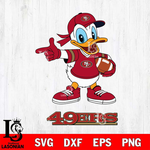 San Francisco 49ers Donald Duck Sport Cricut, NFL SVG DXF EPS PNG FILE, Digital Download,Instant Download, Silhouette