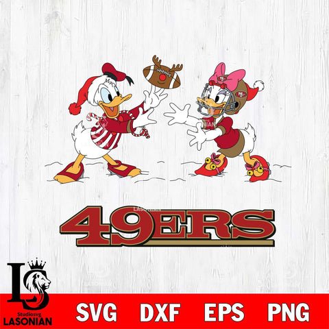 San Francisco 49ers Donald Duck & Daisy Duck Football Cricut,Christmas SVG DXF EPS PNG FILE, Digital Download,Instant Download, Silhouette