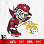 San Francisco 49ers Dracula Piss On Los Angeles Rams Svg Eps Dxf Png File, Digital Download, Instant Download