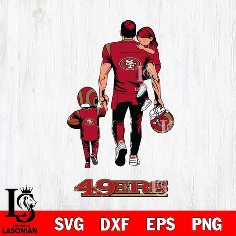 San Francisco 49ers Father And Son Football SVG DXF EPS PNG FILE,NFL SVG, Father day Digital Download,Instant Download, Silhouette