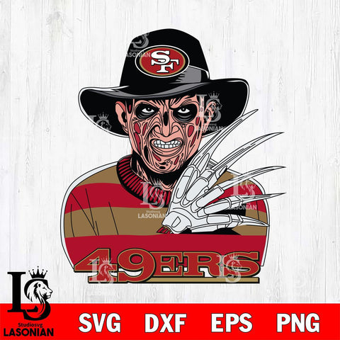 San Francisco 49ers Freddy Krueger Horror Halloween Svg Eps Dxf Png File, Digital Download, Instant Download