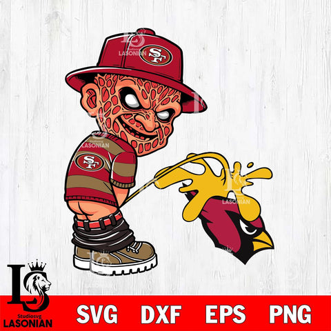 San Francisco 49ers Freddy Krueger Piss On Arizona Cardinals Svg Eps Dxf Png File, Digital Download, Instant Download