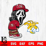San Francisco 49ers Ghostface Piss On Los Angeles Rams Svg Eps Dxf Png File, Digital Download, Instant Download