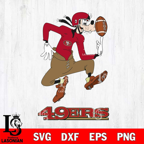 San Francisco 49ers Goofy Circus Football SVG DXF EPS PNG FILE,NFL Cricut ,Football Digital Download,Instant Download, Silhouette