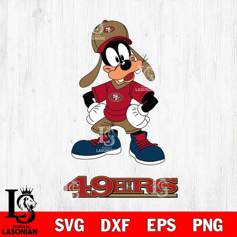San Francisco 49ers Goofy Football Cricut, NFL SVG DXF EPS PNG FILE, Digital Download,Instant Download, Silhouette