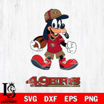 San Francisco 49ers Goofy Football Player SVG DXF EPS PNG FILE,NFL Cricut ,Football Digital Download,Instant Download, Silhouette