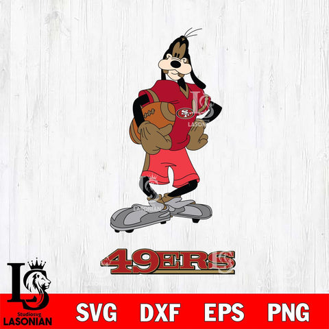 San Francisco 49ers Goofy Player SVG DXF EPS PNG FILE,NFL Cricut ,Football Digital Download,Instant Download, Silhouette