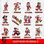 San Francisco 49ers Goofy Rugby NFL Bundle 12 SVG DXF EPS PNG FILE,NFL bundle svg ,Football Digital Download,Instant Download, Silhouette