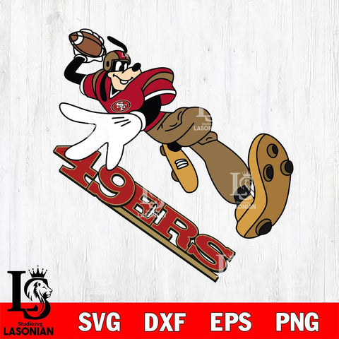 San Francisco 49ers Goofy rugby player SVG DXF EPS PNG FILE,NFL Cricut ,Football Digital Download,Instant Download, Silhouette