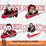 San Francisco 49ers Halloween NFL Bundle 4 Svg Eps Dxf Png File, Digital Download, Instant Download