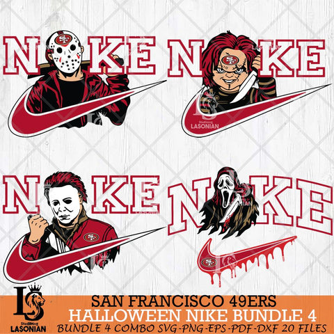 San Francisco 49ers Halloween NFL Bundle 4 Svg Eps Dxf Png File, Digital Download, Instant Download
