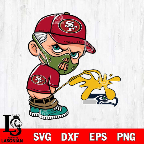 San Francisco 49ers Hannibal Lecter Piss On Seattle Seahawks Svg Eps Dxf Png File, Digital Download, Instant Download