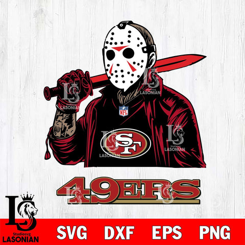 San Francisco 49ers Jason Voorhees Horror Halloween Svg Eps Dxf Png File, Digital Download, Instant Download