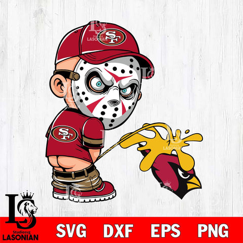 San Francisco 49ers Jason Voorhees Piss On Arizona Cardinals Svg Eps Dxf Png File, Digital Download, Instant Download