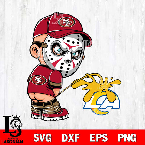 San Francisco 49ers Jason Voorhees Piss On Los Angeles Rams Svg Eps Dxf Png File, Digital Download, Instant Download
