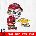 San Francisco 49ers Jason Voorhees Piss On Seattle Seahawks Svg Eps Dxf Png File, Digital Download, Instant Download