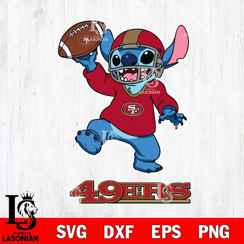 San Francisco 49ers Lilo and stitch Sport SVG DXF EPS PNG FILE, Stitch File Cut,NFL Digital Download,Instant Download, Silhouette
