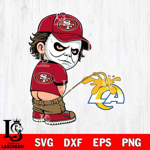 San Francisco 49ers Michael Myers Piss On Los Angeles Rams Svg Eps Dxf Png File, Digital Download, Instant Download