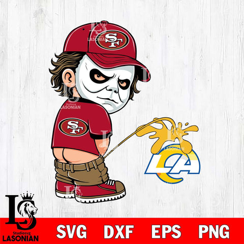 San Francisco 49ers Michael Myers Piss On Los Angeles Rams Svg Eps Dxf Png File, Digital Download, Instant Download