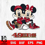 San Francisco 49ers Mickey Minnie Mouse Football Sit Svg Eps Dxf Png File, Bundle NFl svg , File Cut , Digital Download , Instant Download, Laser Cut Svg Files