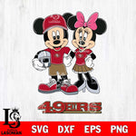 San Francisco 49ers Mickey Minnie Mouse Helmet Svg Eps Dxf Png File, Bundle NFl svg , File Cut , Digital Download , Instant Download, Laser Cut Svg Files