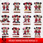 San Francisco 49ers Mickey Minnie Mouse NFL Bundle 12 Svg Eps Dxf Png File, Bundle NFl svg , File Cut , Digital Download , Instant Download, Laser Cut Svg Files