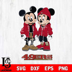 San Francisco 49ers Mickey Minnie Mouse Rugby Svg Eps Dxf Png File, Bundle NFl svg , File Cut , Digital Download , Instant Download, Laser Cut Svg Files