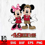 San Francisco 49ers Mickey Minnie Mouse Sport Svg Eps Dxf Png File, Bundle NFl svg , File Cut , Digital Download , Instant Download, Laser Cut Svg Files