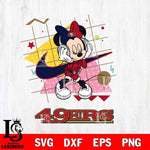 San Francisco 49ers Minnie Mouse Dancing SVG DXF EPS PNG FILE, Disney Father day File Cut,Digital Download,Instant Download,Disney Svg Files