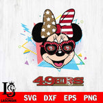 San Francisco 49ers Minnie Mouse Love Sport SVG DXF EPS PNG FILE, Disney Father day File Cut,Digital Download,Instant Download,Disney Svg Files