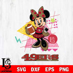 San Francisco 49ers Minnie Mouse Sport SVG DXF EPS PNG FILE, Disney Father day File Cut,Digital Download,Instant Download,Disney Svg Files