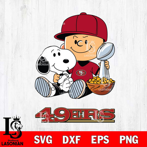 San Francisco 49ers Peanuts Snoopy Champion football SVG DXF EPS PNG FILE,Snoopy File Cut, Nfl Digital Download,Instant Download, Silhouette