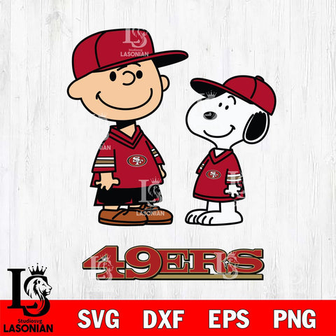 San Francisco 49ers Peanuts Snoopy Football SVG DXF EPS PNG FILE,Snoopy File Cut, Nfl Digital Download,Instant Download, Silhouette