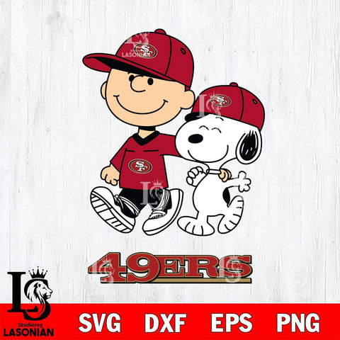 San Francisco 49ers Peanuts Snoopy Friends SVG DXF EPS PNG FILE,Snoopy File Cut, Nfl Digital Download,Instant Download, Silhouette